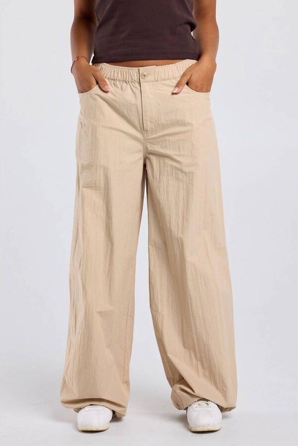 America Today wide leg broek beige
