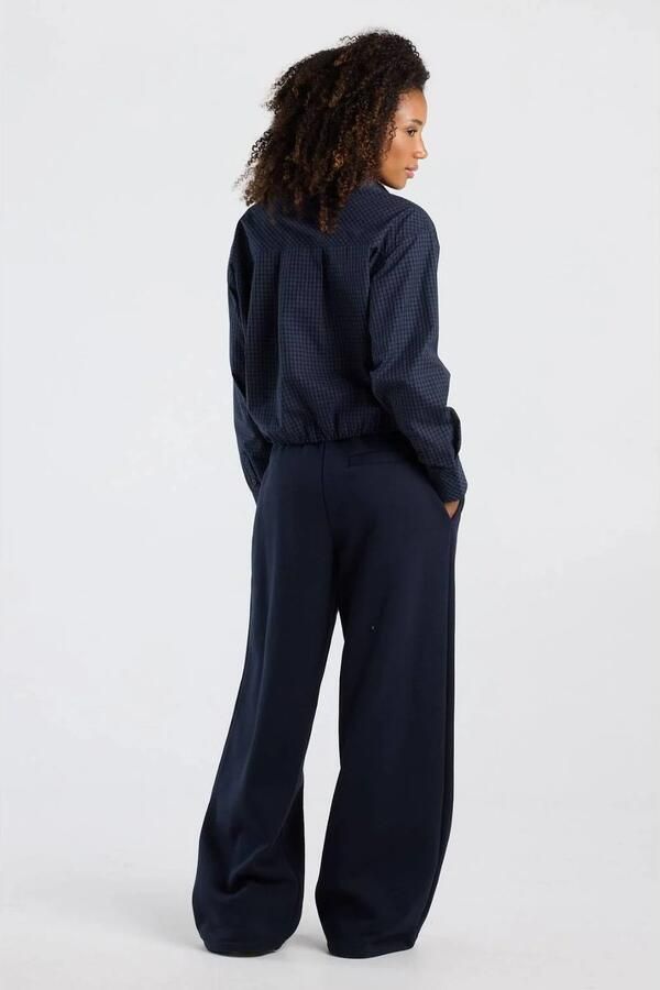 America Today wide leg broek donkerblauw - Foto 2