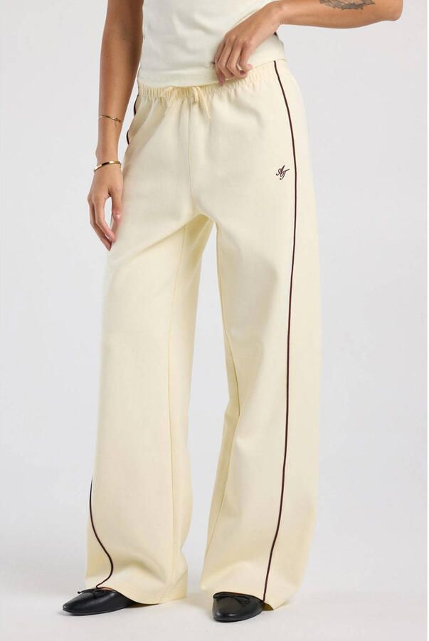America Today wide leg broek ecru