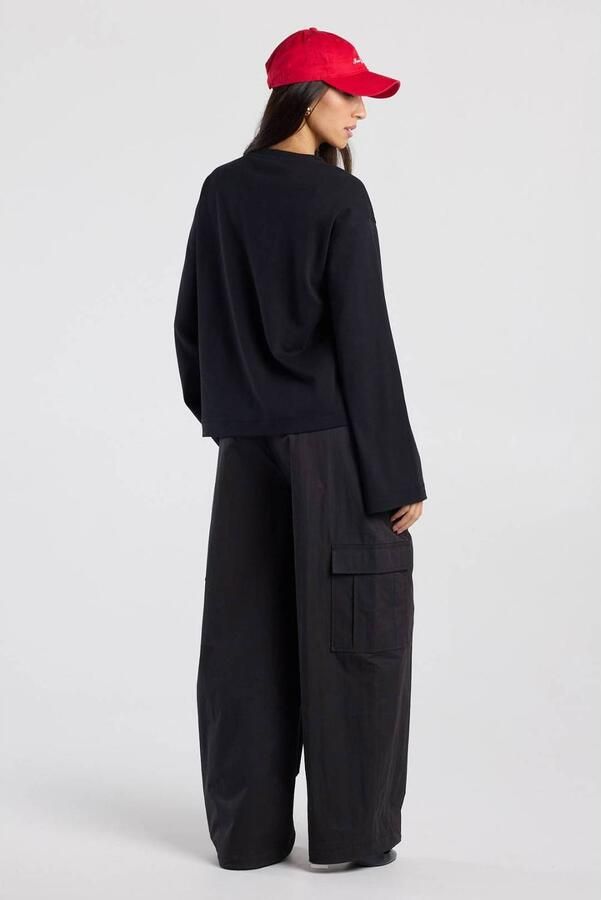 America Today wide leg cargobroek zwart