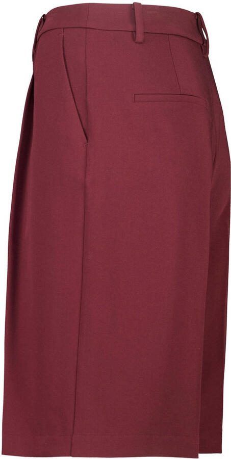 America Today wide leg high waist bermuda short donkerrood - Foto 3