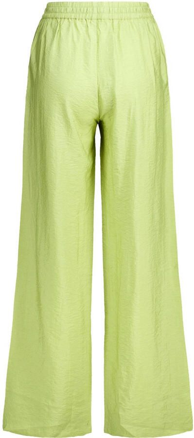 America Today wide leg high waist casual broek limegroen
