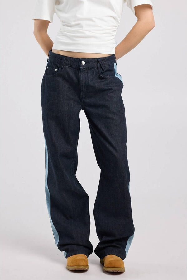 America Today wide leg jeans dark blue denim