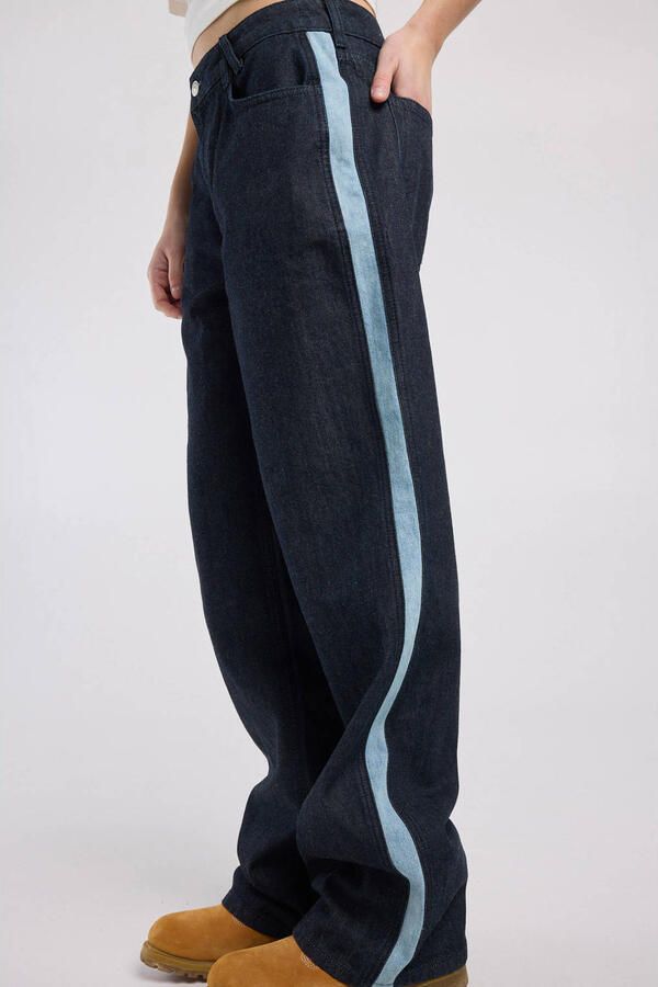 America Today wide leg jeans dark blue denim - Foto 2