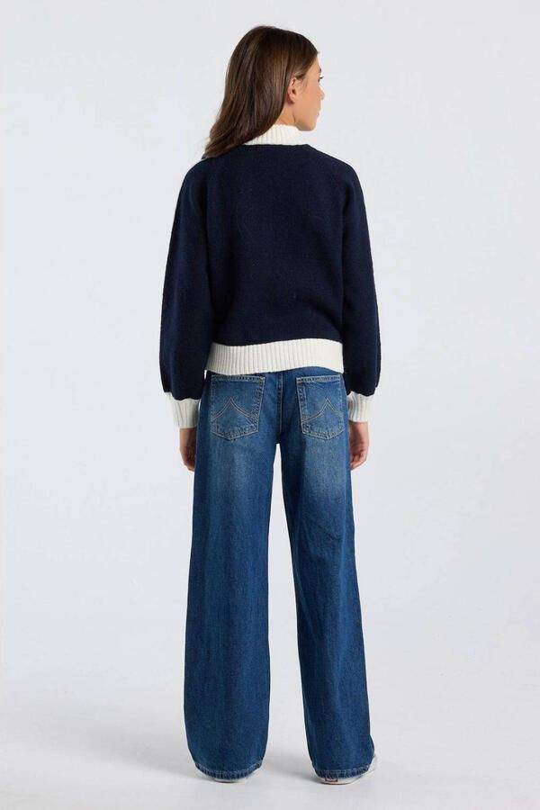 America Today wide leg jeans dark blue denim - Foto 3