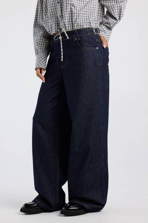 America Today wide leg jeans dark blue