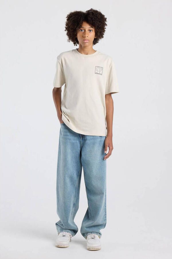 America Today wide leg jeans lichtblauw denim Effen - Foto 3