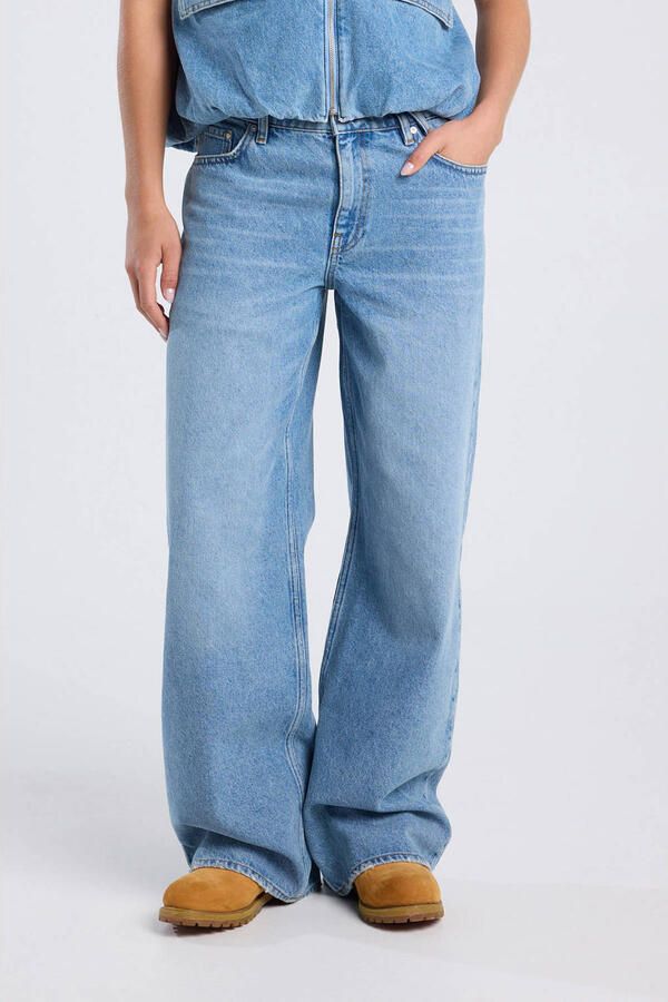 America Today wide leg jeans light blue denim