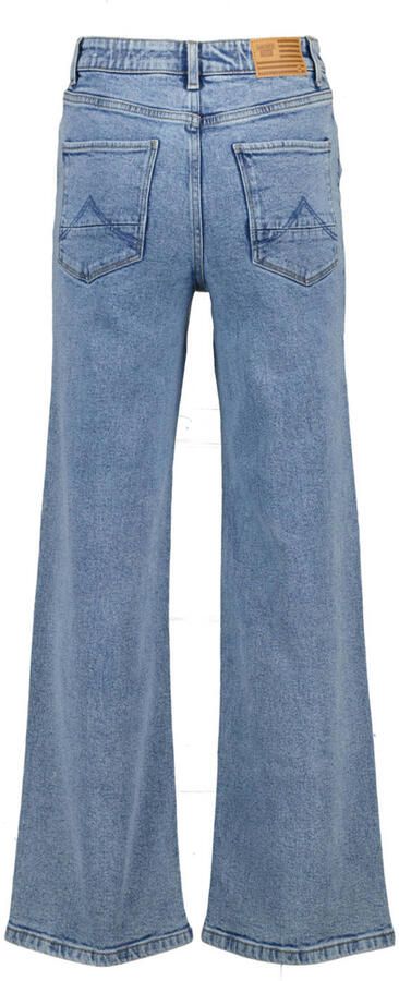 America Today wide leg jeans Olivia Jr light blue denim Blauw Meisjes Stretchdenim 122 128