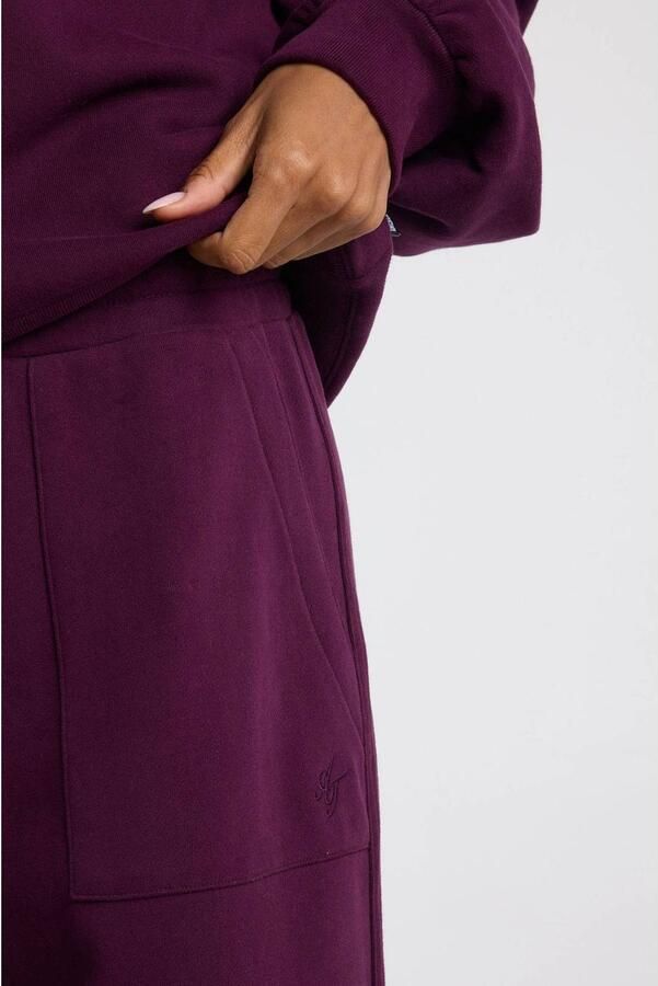 America Today wide leg joggingbroek aubergine - Foto 2