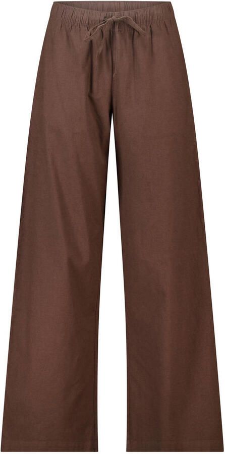 America Today wide leg low waist broek bruin - Foto 3