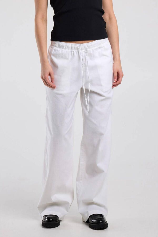 America Today wide leg low waist broek ecru
