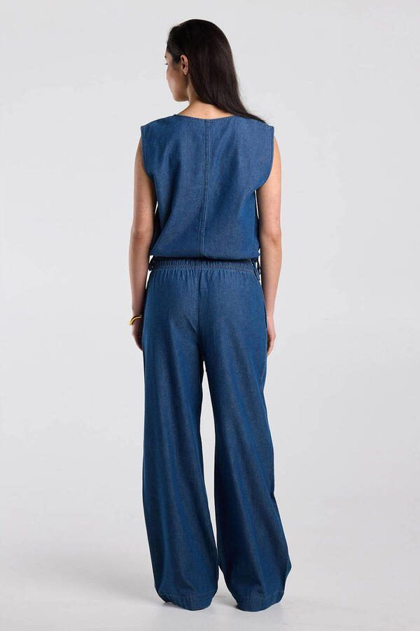 America Today wide leg low waist broek medium blue denim - Foto 2