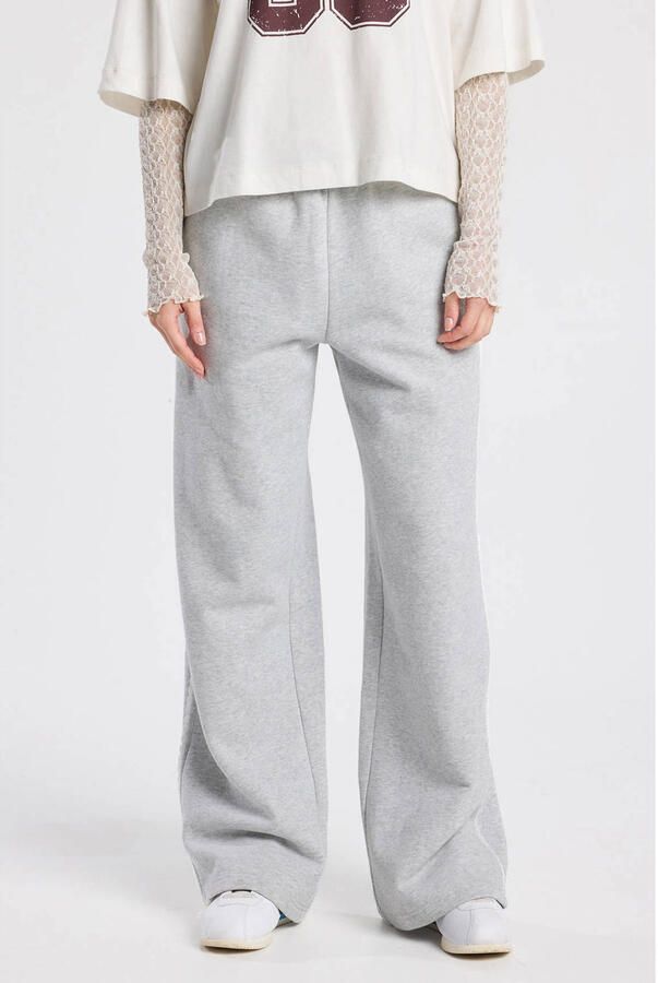 America Today wide leg regular waist casual broek grijs
