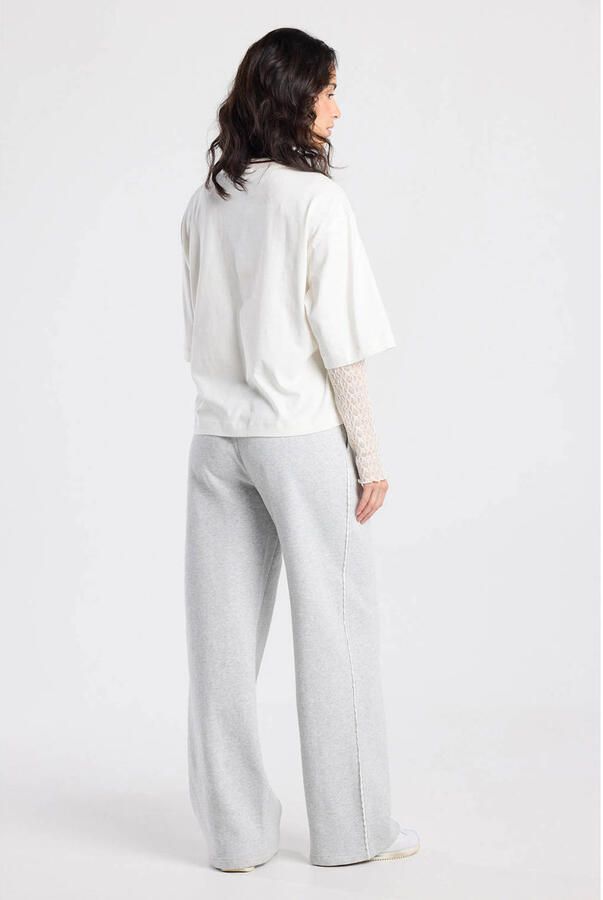 America Today wide leg regular waist casual broek grijs - Foto 2