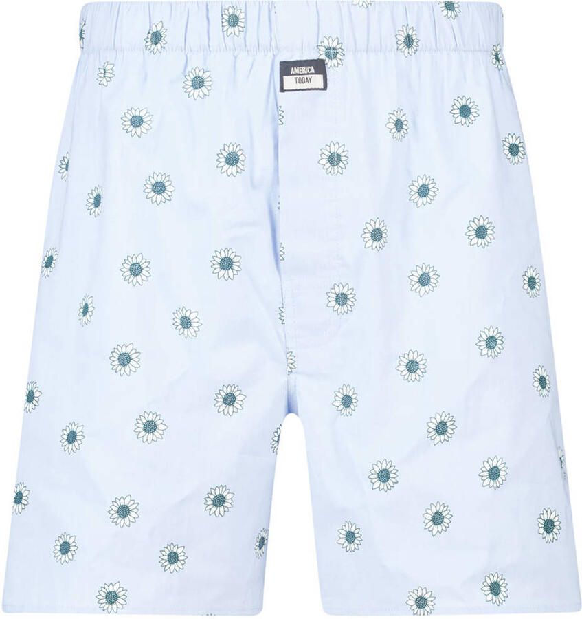 America Today wijde boxershort met print blauw