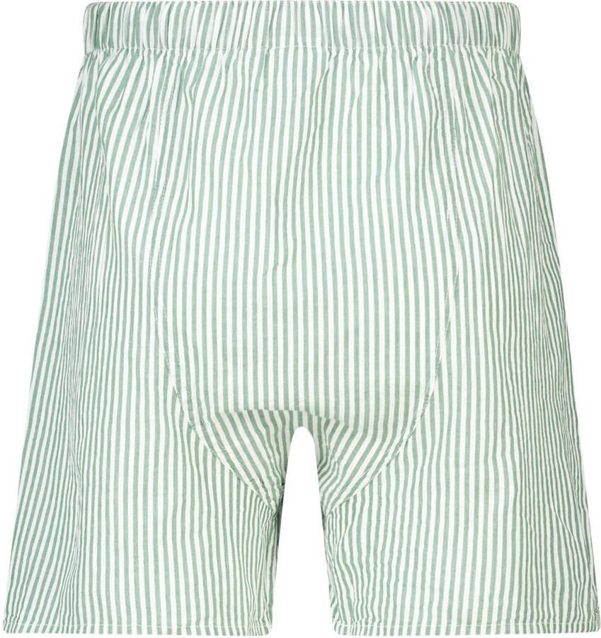 America Today wijde gestreepte boxershort groen wit - Foto 2