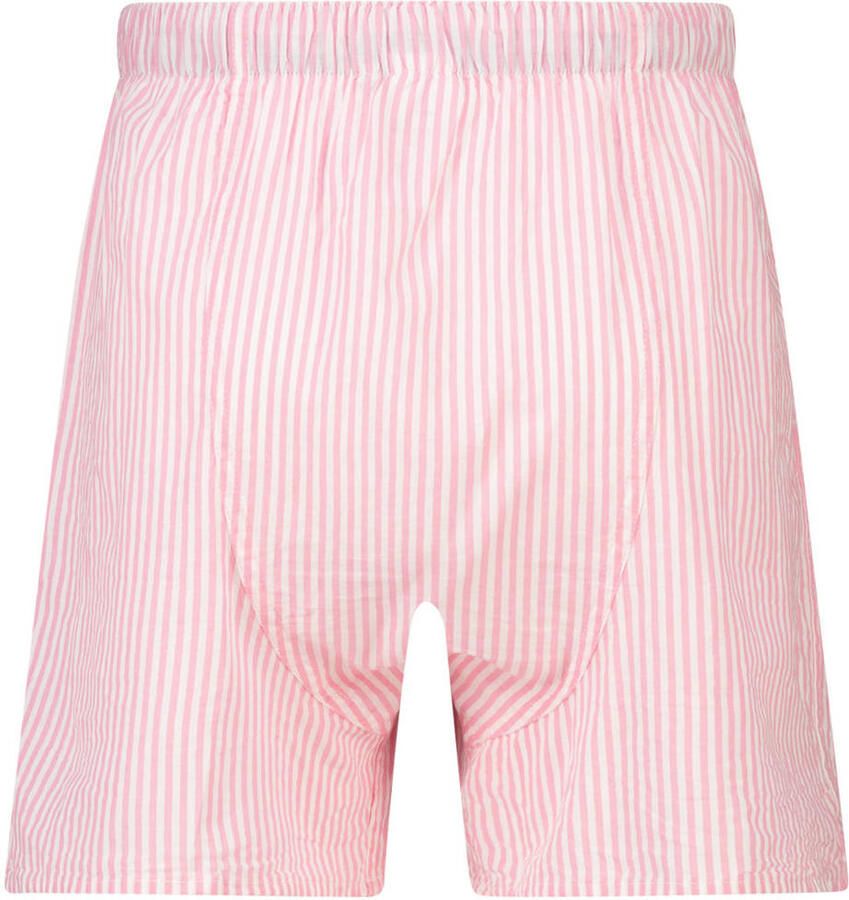America Today wijde gestreepte boxershort roze wit - Foto 2