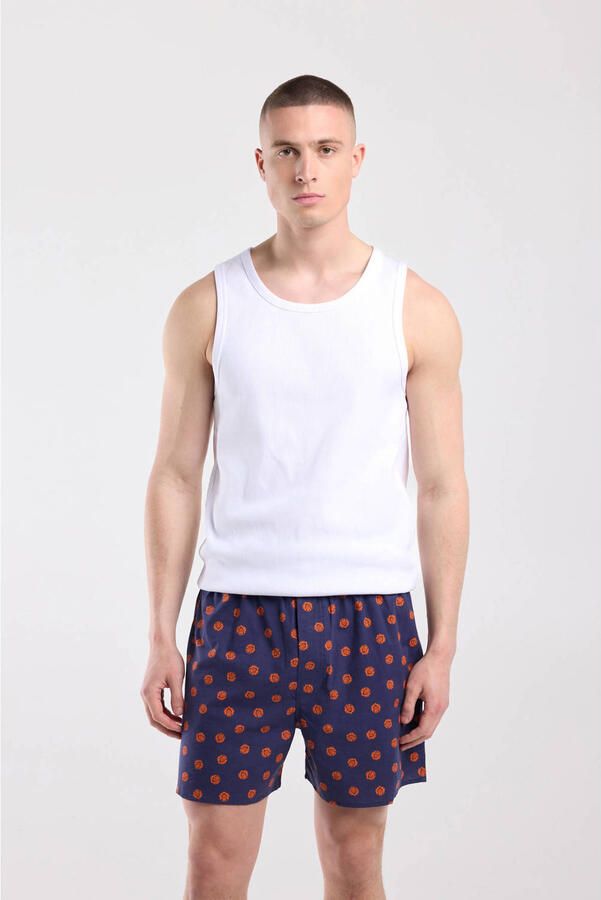 America Today WK boxershort met print donkerblauw