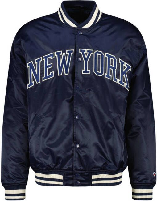America Today baseball jacket met printopdruk dark blue
