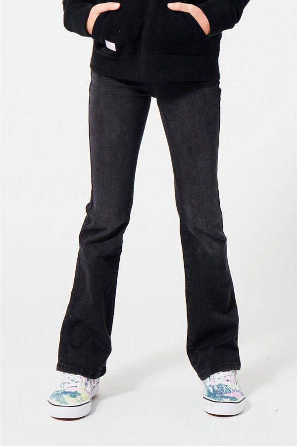 America Today flared jeans Emily Jr washed black Zwart Meisjes Denim 122 128