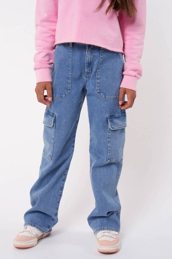 America Today high waist loose fit jeans Florida JR medium bleu denim
