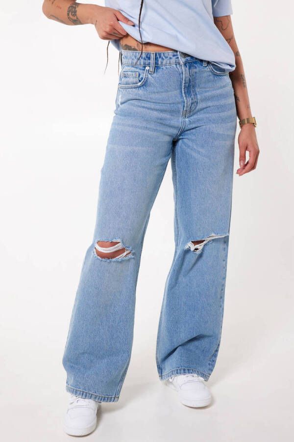 America Today high waist loose fit jeans Madison medium blue denim