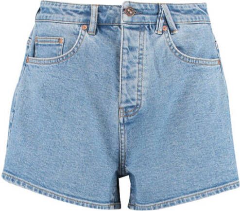 America Today high waist skinny jeans short denim blue