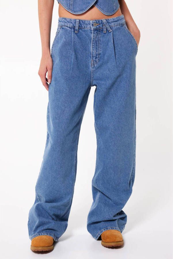 America Today high waist wide leg jeans Nevada medium blue denim