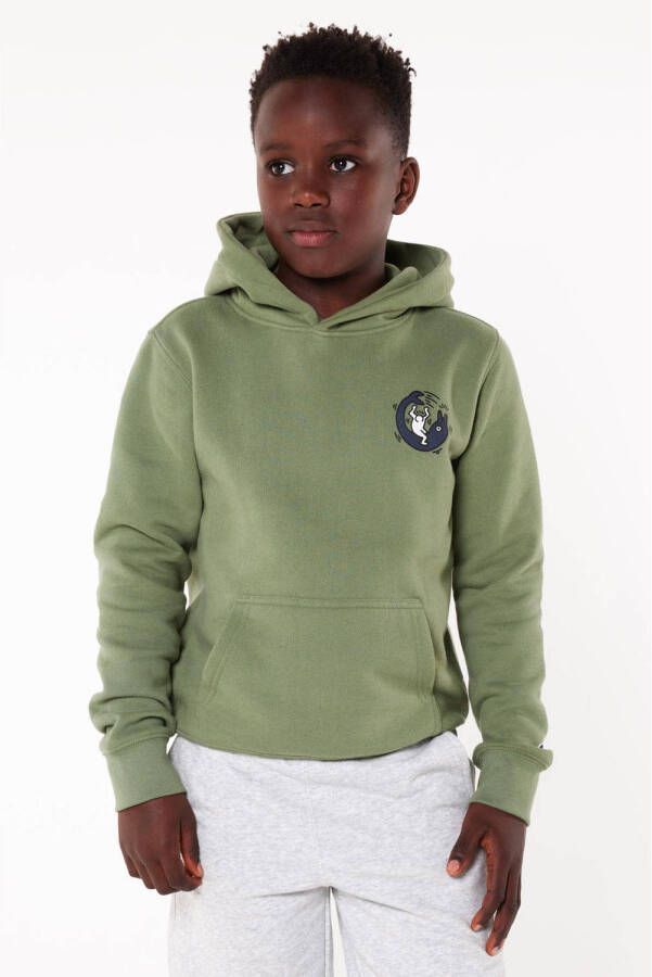 America Today hoodie Seven Jr met printopdruk groen Sweater Printopdruk 134 140