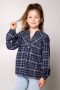 America Today Junior geruite blouse Beck Jr donkerblauw - Thumbnail 1