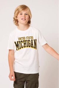 America Today Junior T-shirt Ecko Jr met tekst wit geel zwart