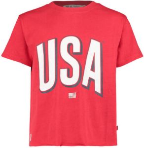 America Today Junior T-shirt Elvy USA Jr met tekst rood wit