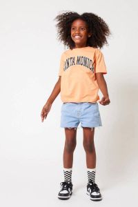 America Today Junior T-shirt Emi JR met tekst oranje zwart