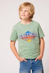 America Today Junior T-shirt Ernest Jr met printopdruk groen multi