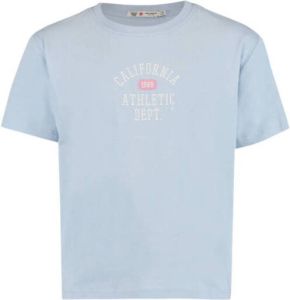 America Today Junior T-shirt Ezra Jr met printopdruk lichtblauw