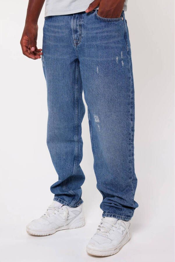 America Today loose fit jeans Dallas Jr medium blue denim Blauw Jongens Katoen 122 128