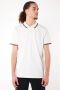 America Today regular fit polo Elton met contrastbies off white - Thumbnail 1
