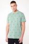 America Today regular fit polo met all over print sage - Thumbnail 1