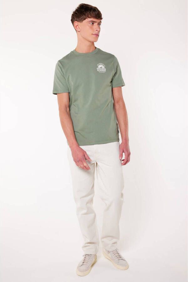America Today regular fit T-shirt met printopdruk groen