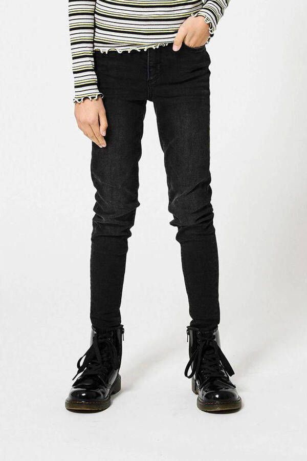 America Today skinny jeans Kimmy black denim Zwart Meisjes Stretchdenim 134 140