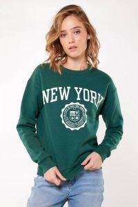 America Today sweater Sandy met printopdruk groen