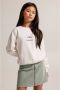 America Today sweater Susy JR met printopdruk en borduursels off white Wit 146 152 - Thumbnail 1