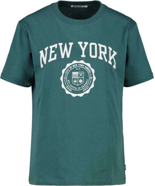 America Today T-shirt Elvy met printopdruk groen