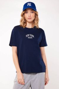 America Today T-shirt Emery met tekst donkerblauw