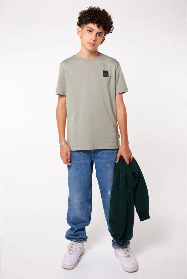 America Today T-shirt Everest JR met backprint groen Jongens Katoen Ronde hals 122 128