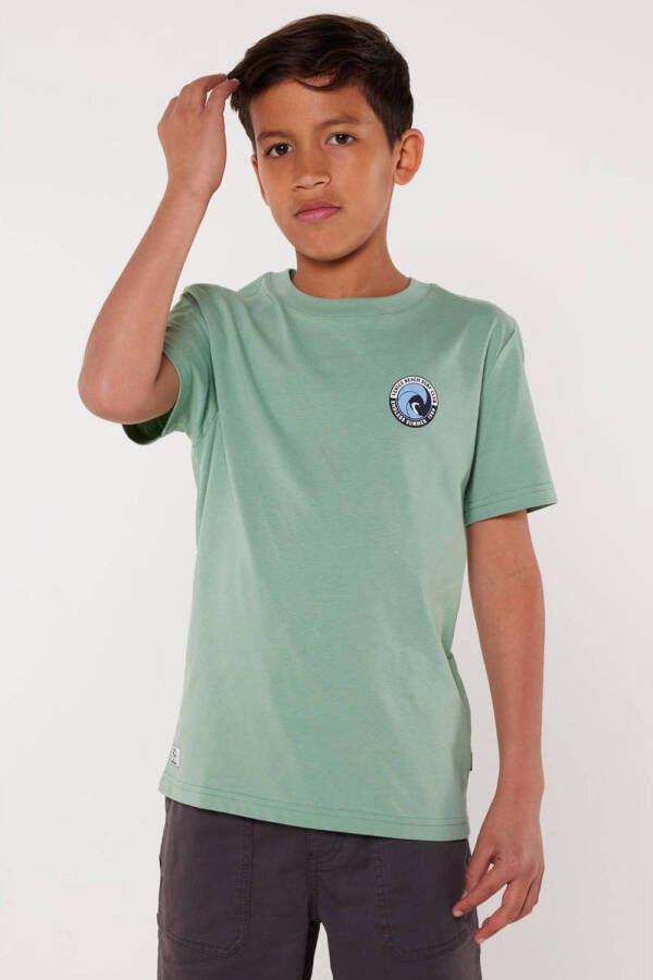 America Today T-shirt Ewan Jr met printopdruk groen