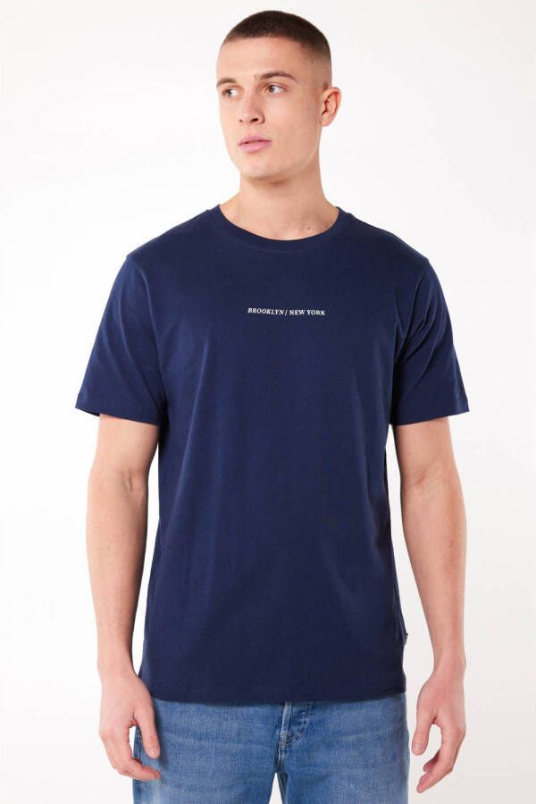 America Today T-shirt met printopdruk dark blue