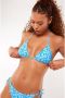 America Today voorgevormde triangel bikinitop Amber blauw wit - Thumbnail 1