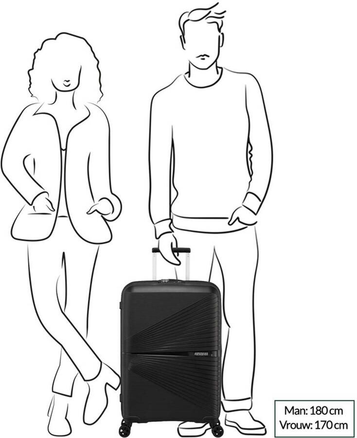 American Tourister Hardshell-trolley AIRCONIC in verschillende kleuren en maten Koffer reisbagage koffer reiskoffer TSA-cijferslot